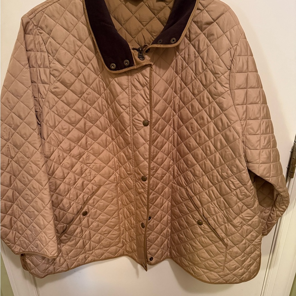 Lands' End Quilted Cape in Brown